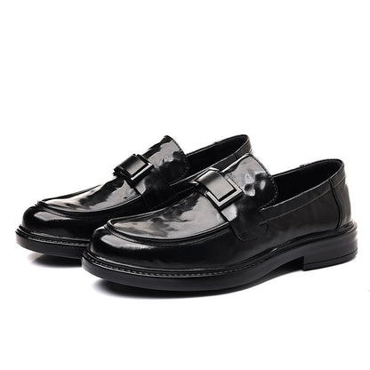 Men's British Slip-on Pointed Leather Shoes
